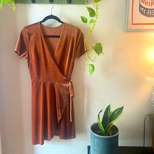 Forever 21 Velvet Wrap Dress